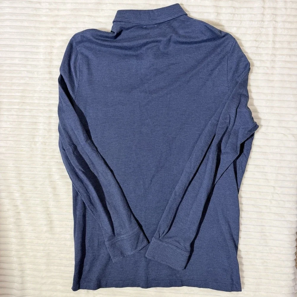 Polo Ralph Lauren Long Sleeve Custom Slim Fit Soft Touch Jersey Navy Polo Sz L